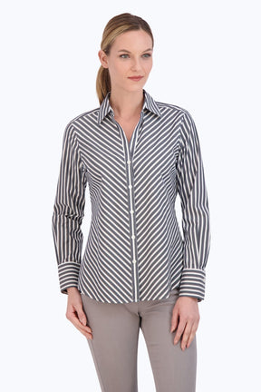 Mary Stretch No Iron Stripe Shirt