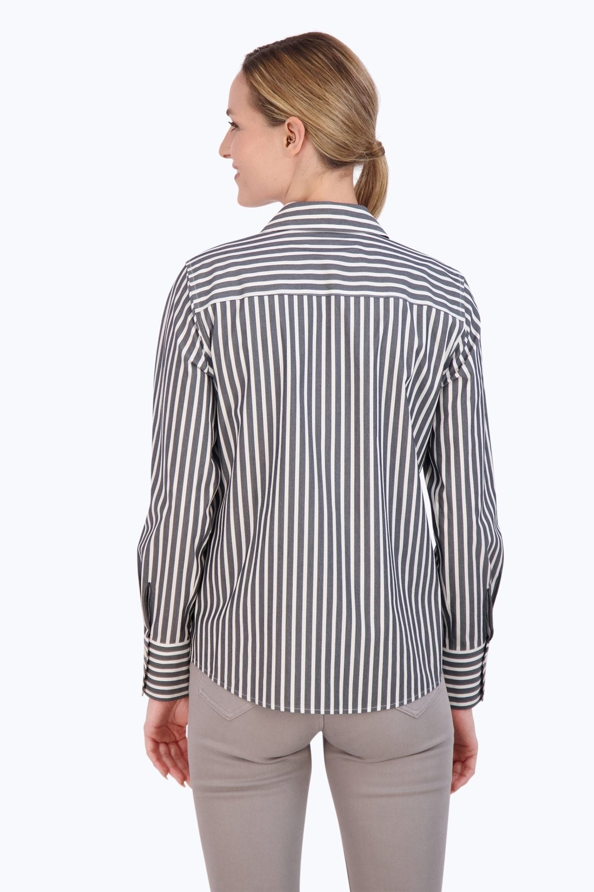 Mary Stretch No Iron Stripe Shirt