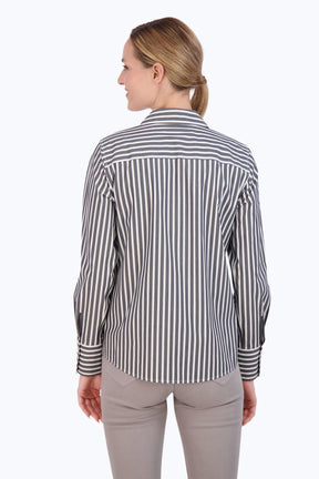 Mary Stretch No Iron Stripe Shirt