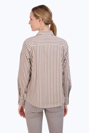 Mary Stretch No Iron Stripe Shirt