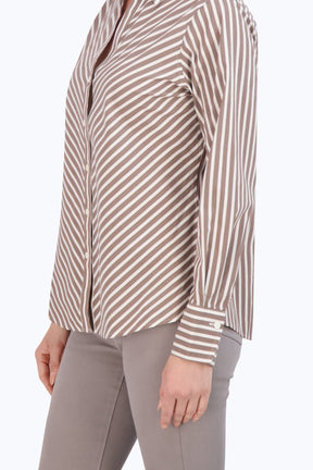 Mary Stretch No Iron Stripe Shirt