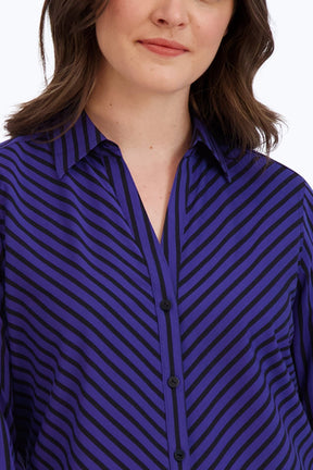 Mary Stretch No Iron Stripe Shirt