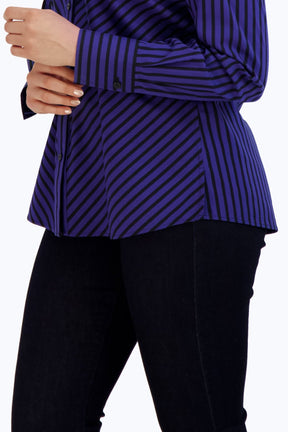 Mary Stretch No Iron Stripe Shirt