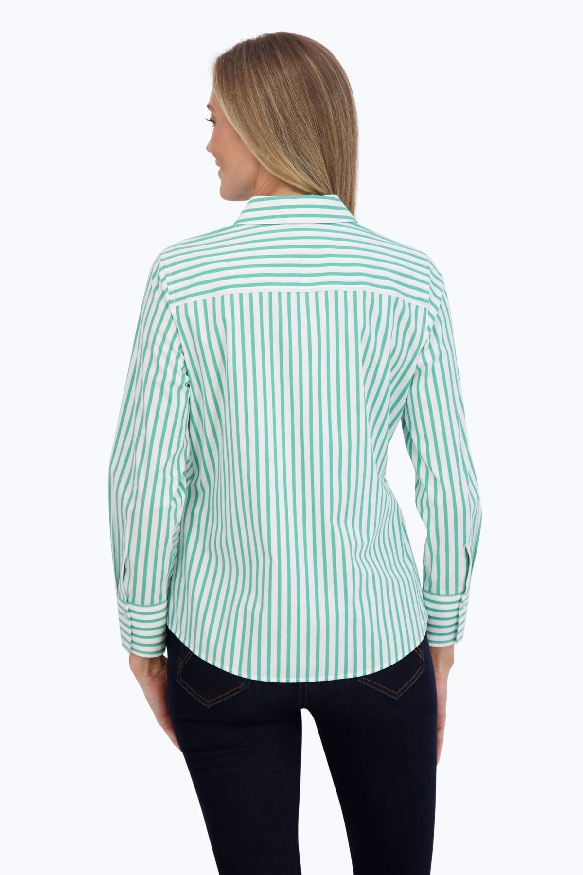 Mary Stretch No Iron Stripe Shirt