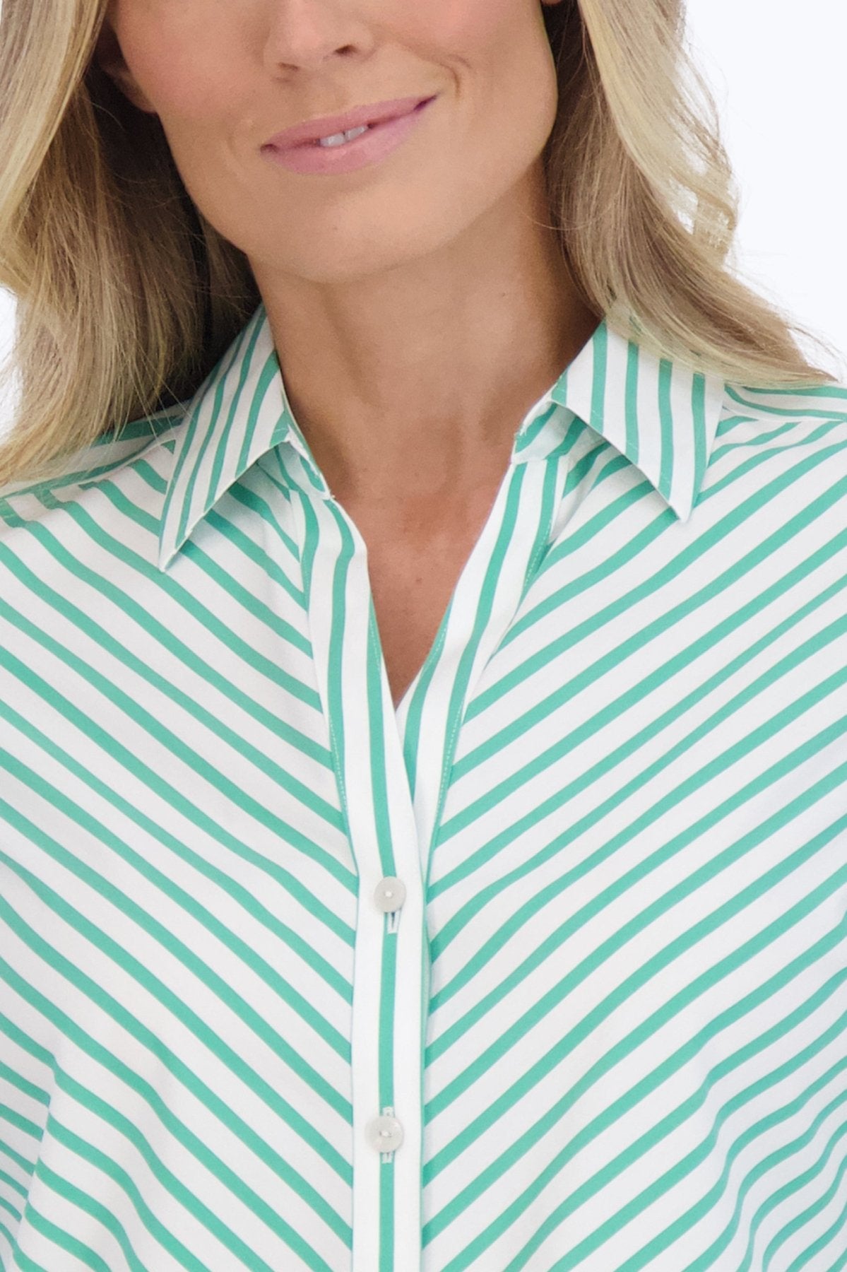 Mary Stretch No Iron Stripe Shirt