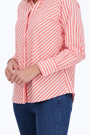 Mary Stretch No Iron Stripe Shirt