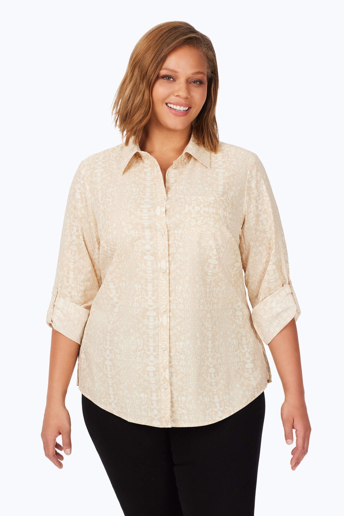 Zoey Plus Non-Iron Soft Python Shirt