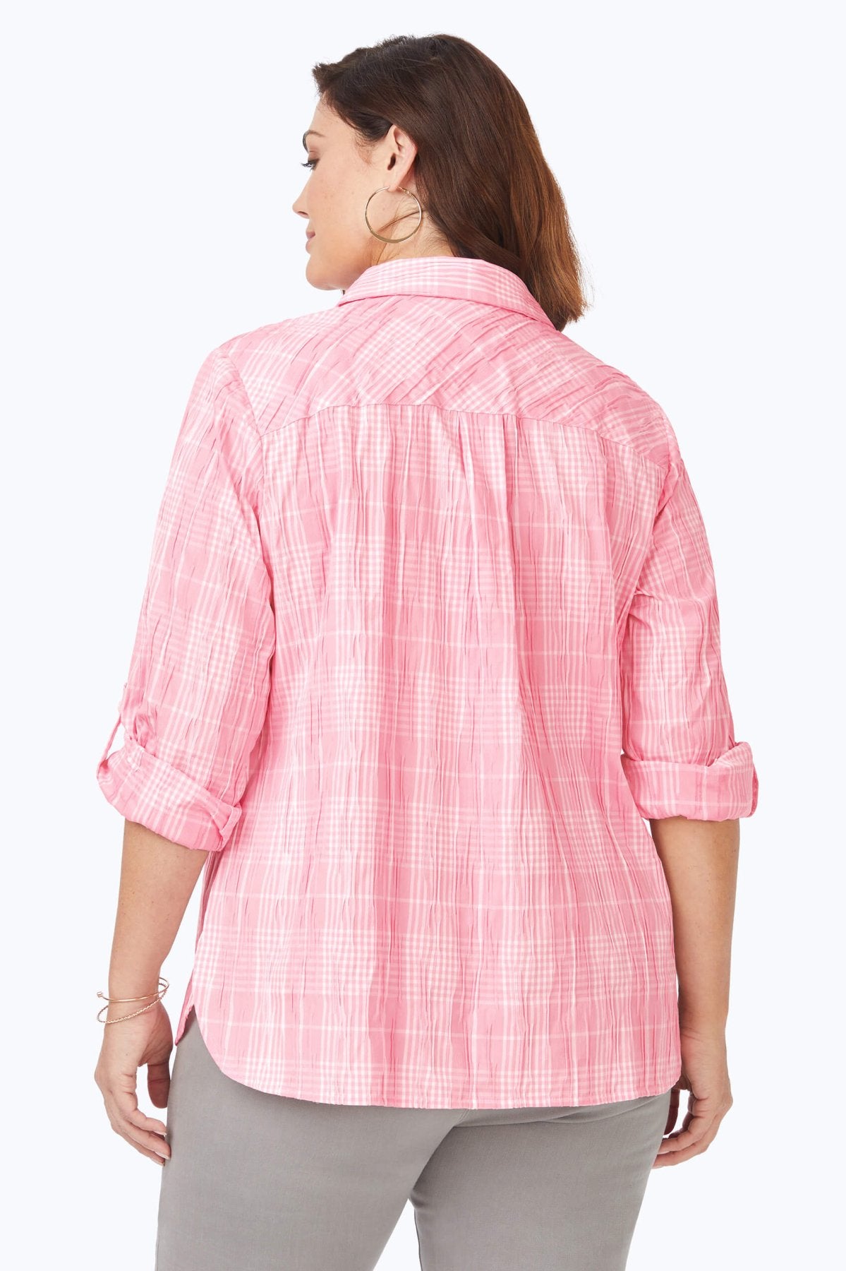 Cole Plus Beach Plaid Crinkle Shirt