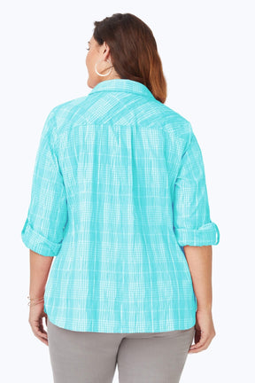 Cole Plus Beach Plaid Crinkle Shirt