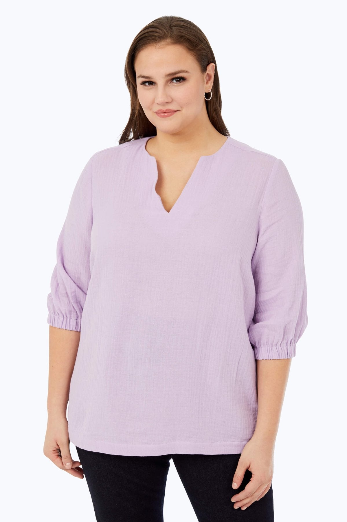 Evie Plus Cotton Gauze Shirt