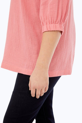 Evie Plus Cotton Gauze Shirt