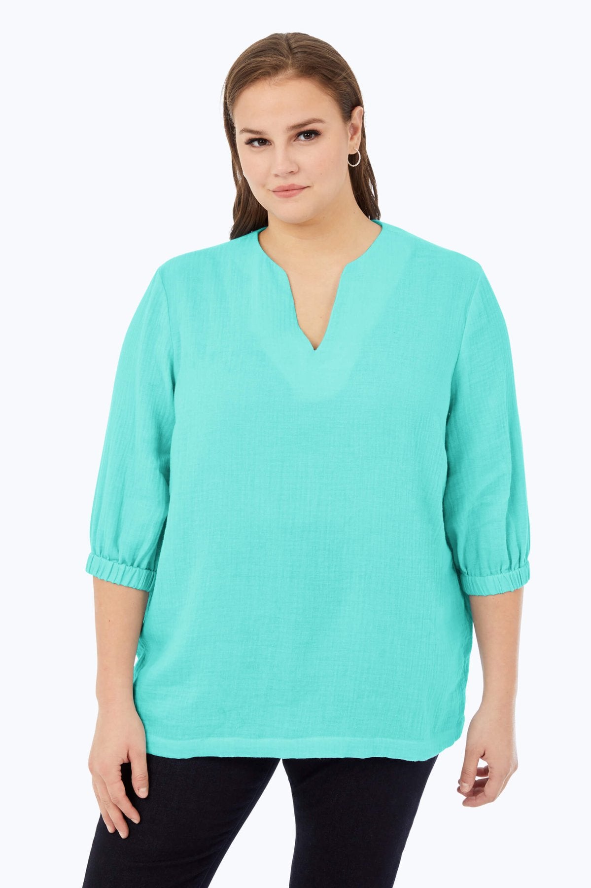 Evie Plus Cotton Gauze Shirt