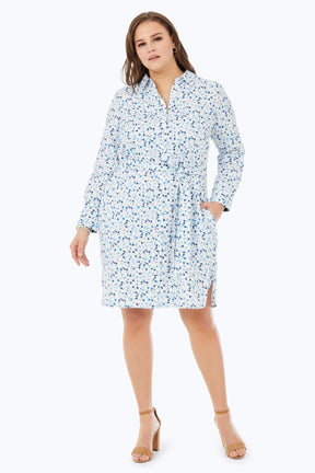 Rocca Plus Non-Iron Watercolor Dots Dress