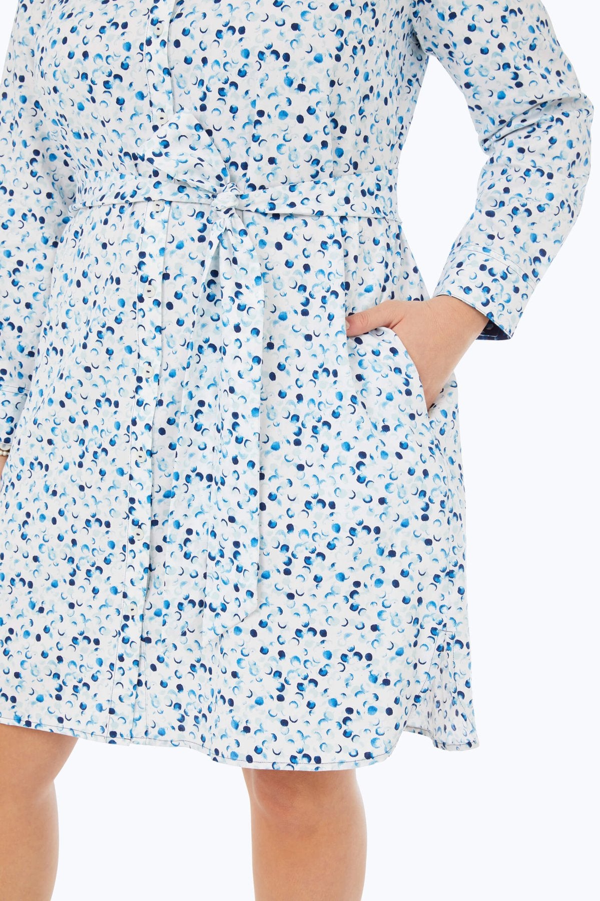 Rocca Plus Non-Iron Watercolor Dots Dress