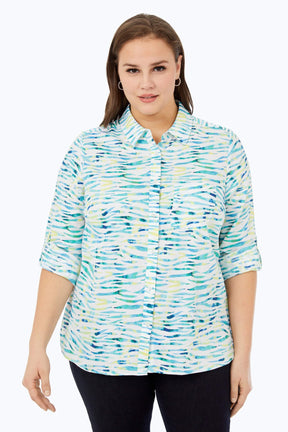 Cole Plus Non-Iron Neon Zebra Shirt