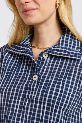 Sammy Crinkle 3/4 Sleeve Popover Shirt Jacket