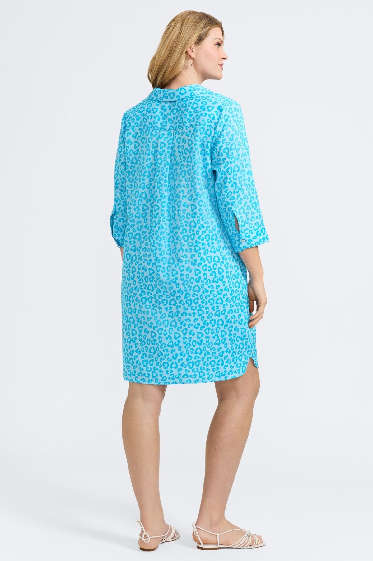 Sloane Plus Tonal Cheetah 3/4 Sleeve Dress