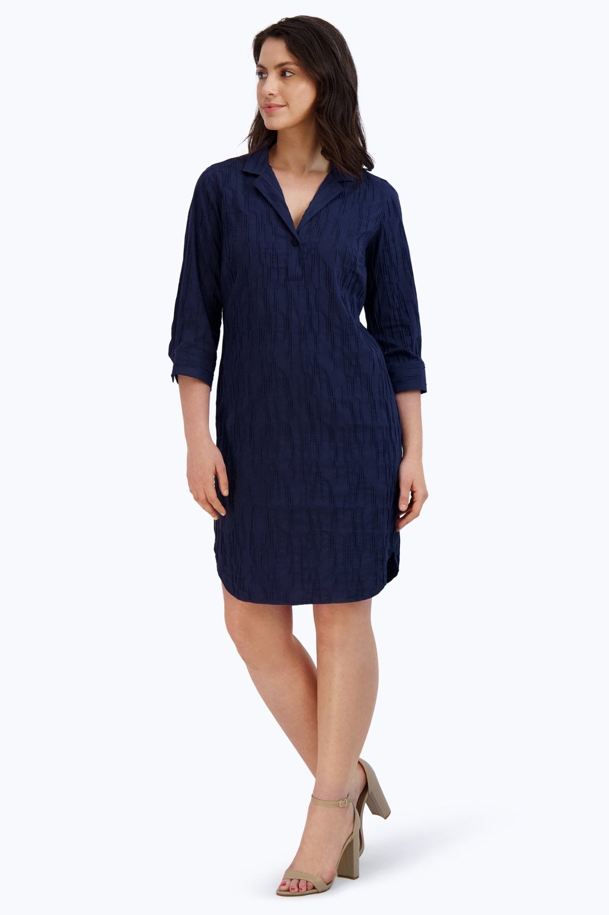 Sloane Solid Crinkle Dress