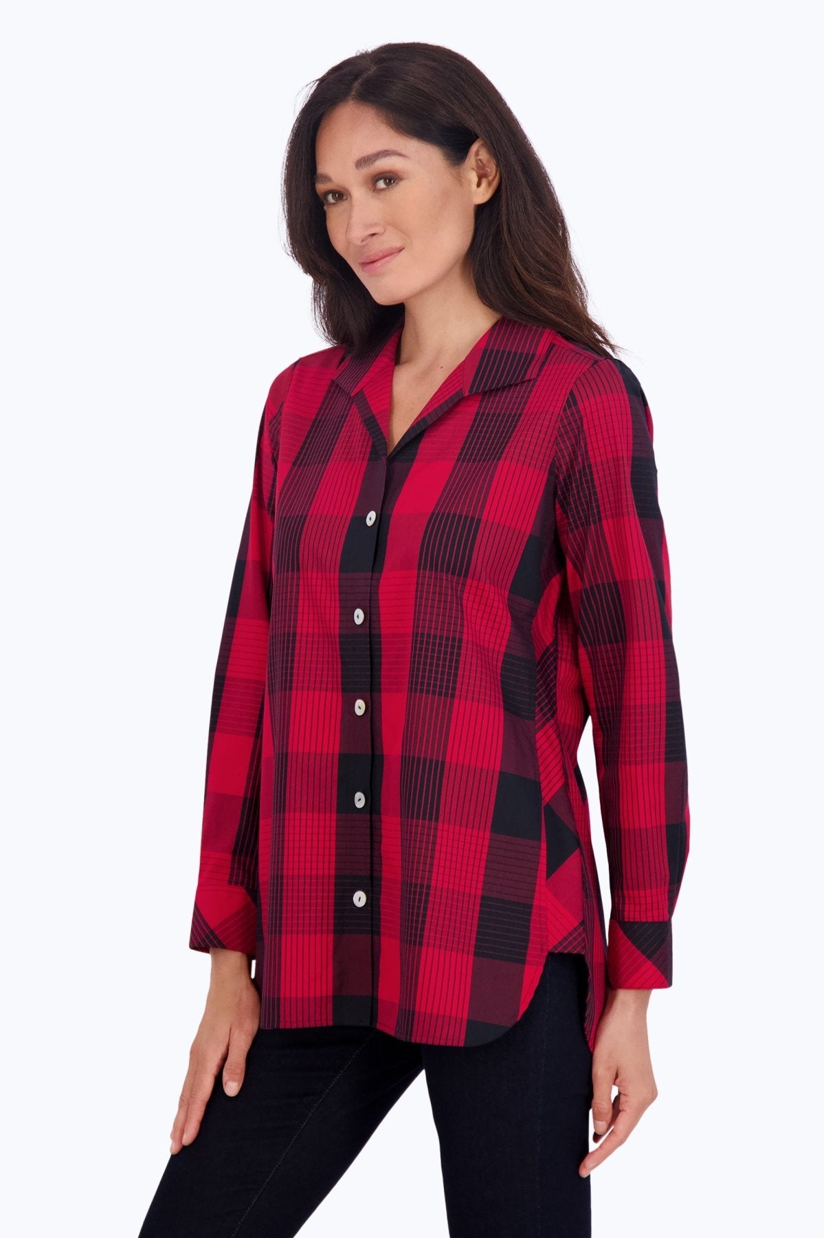 Pandora No Iron Buffalo Plaid Tunic