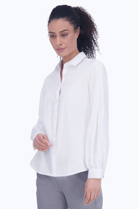 Audrey No Iron Solid Sateen Shirt