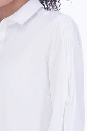 Audrey No Iron Solid Sateen Shirt