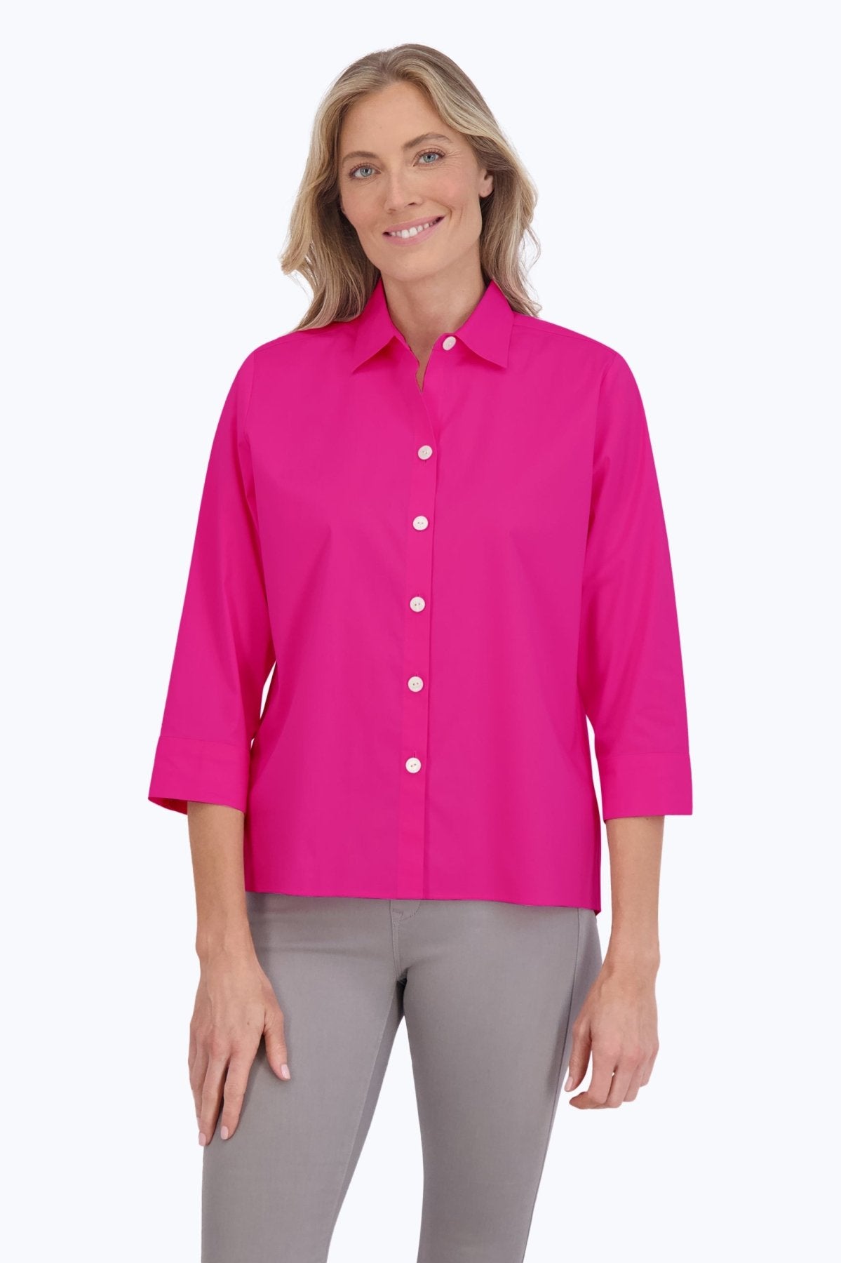 Kelly No Iron Stretch 3/4 Sleeve Shirt