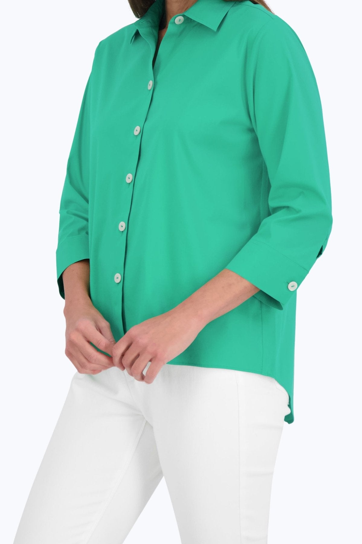 Kelly No Iron Stretch 3/4 Sleeve Shirt