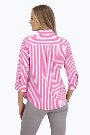 Charlie Stretch No Iron Stripe Shirt