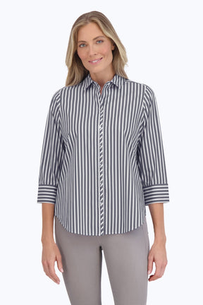 Charlie Stretch No Iron Stripe Shirt