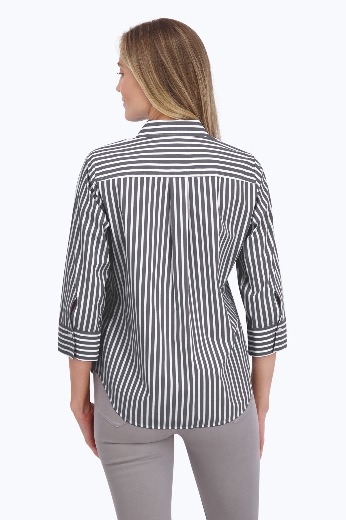 Charlie Stretch No Iron Stripe Shirt