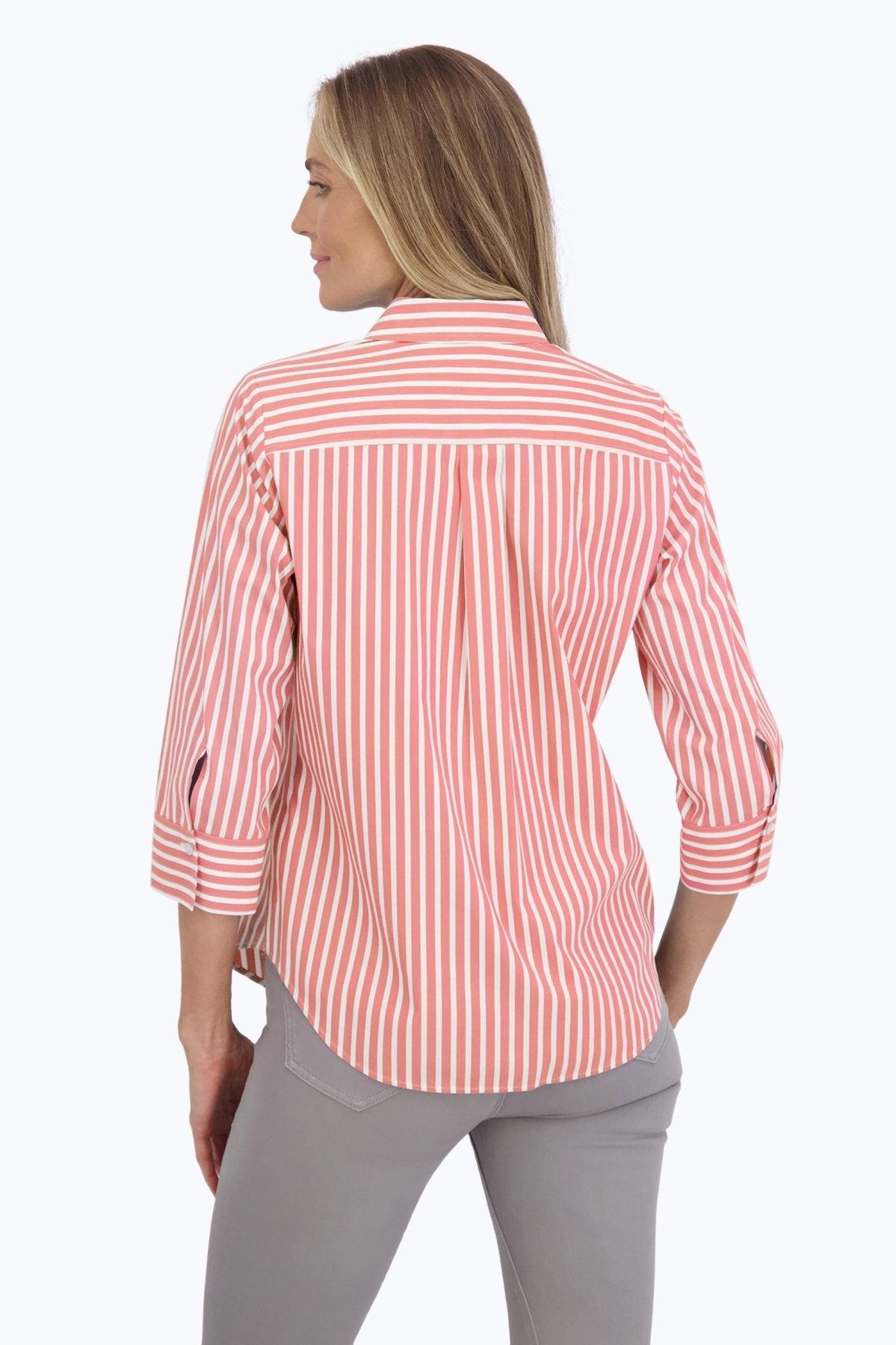 Charlie Stretch No Iron Stripe Shirt