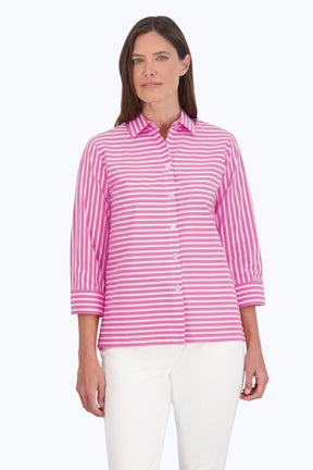 Kelly Stretch No Iron Stripe Shirt