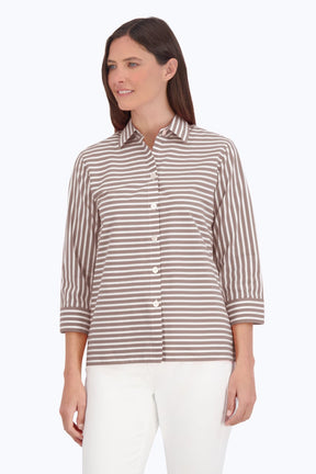 Kelly Stretch No Iron Stripe Shirt