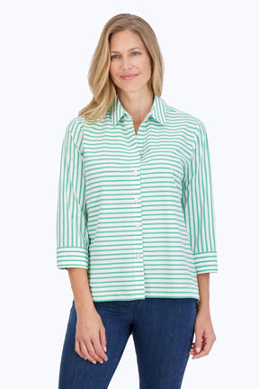 Kelly Stretch No Iron Stripe Shirt