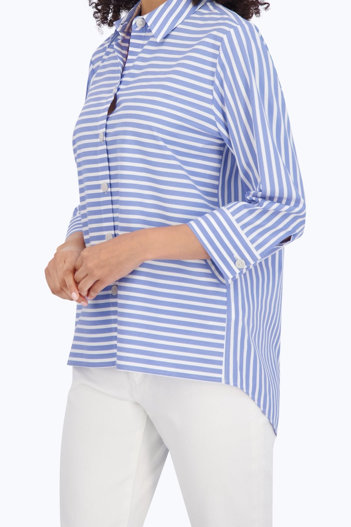 Kelly Stretch No Iron Stripe Shirt