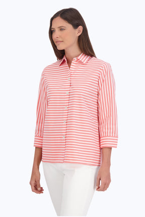 Kelly Stretch No Iron Stripe Shirt