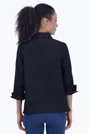 Beatrice No Iron Solid Sateen Shirt