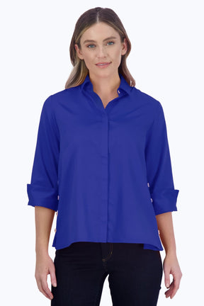 Beatrice No Iron Solid Sateen Shirt