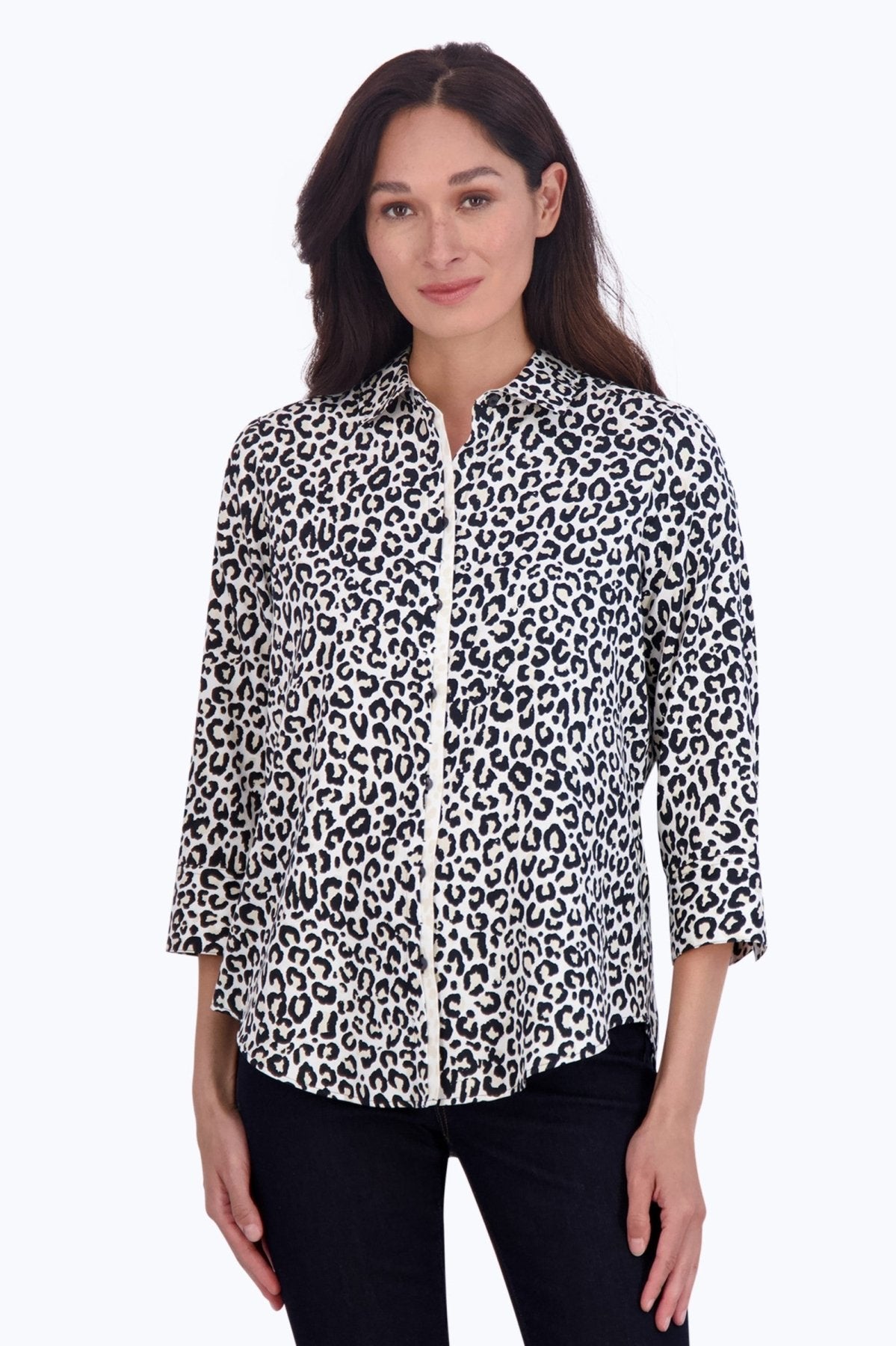 Charlie No Iron Leopard Print Shirt