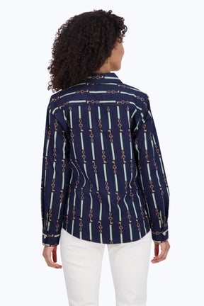 Mary Keychain Stripe Long Sleeve Shirt