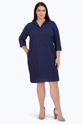 Sloane Plus Solid Crinkle Dress