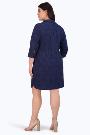 Sloane Plus Solid Crinkle Dress