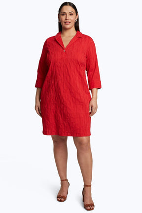 Sloane Plus Solid Crinkle Dress