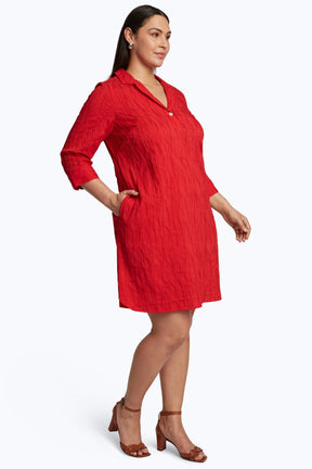 Sloane Plus Solid Crinkle Dress