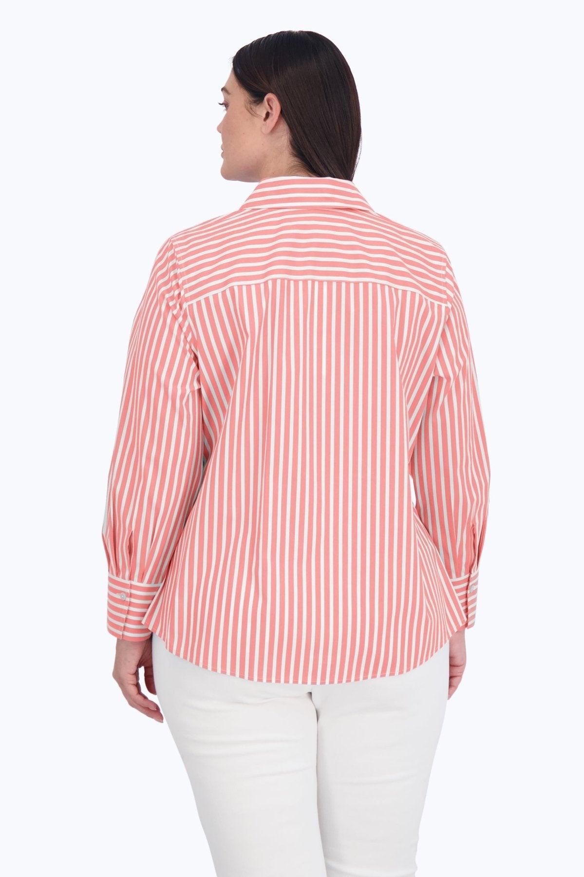 Mary Plus Stretch No Iron Stripe Shirt