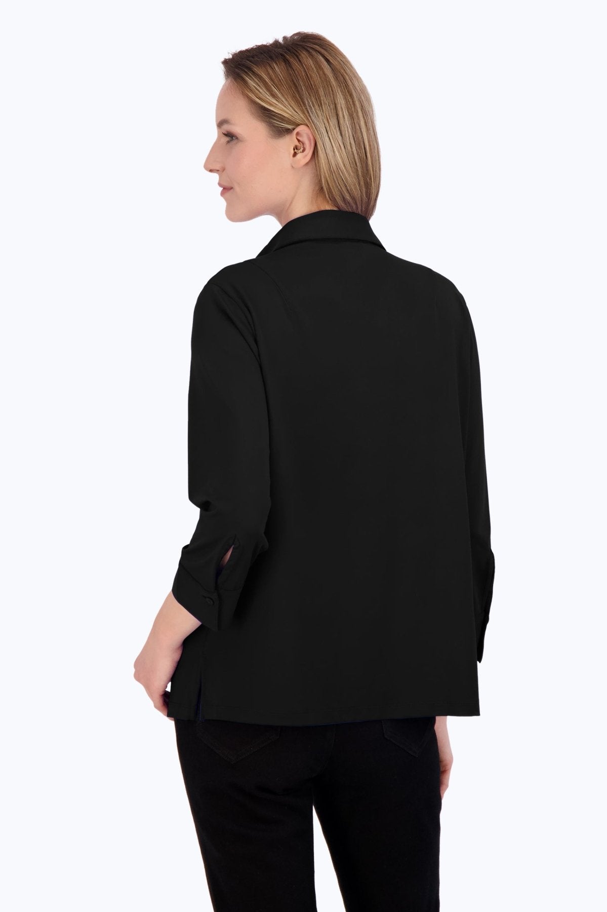 Sophia Solid Jersey Popover Shirt