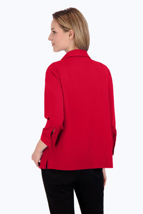 Sophia Solid Jersey Popover Shirt