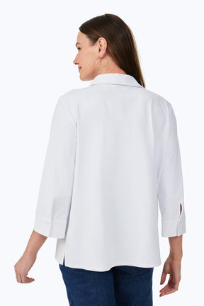 Sophia Solid Jersey Popover Shirt