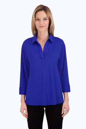 Sophia Solid Jersey Popover Shirt