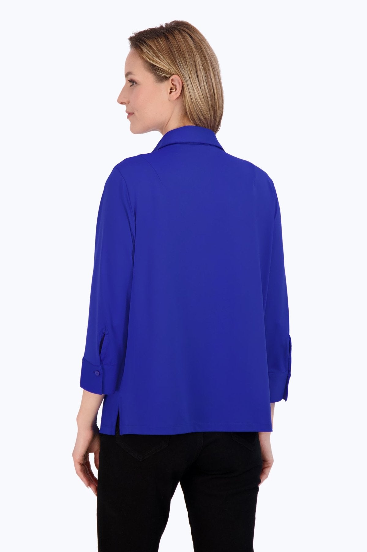 Sophia Solid Jersey Popover Shirt